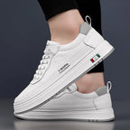 Verona Trainers in Beige - side view showing timeless smart casual design