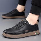 Verona Trainers in Brown - angled view showing secure lace-up fit