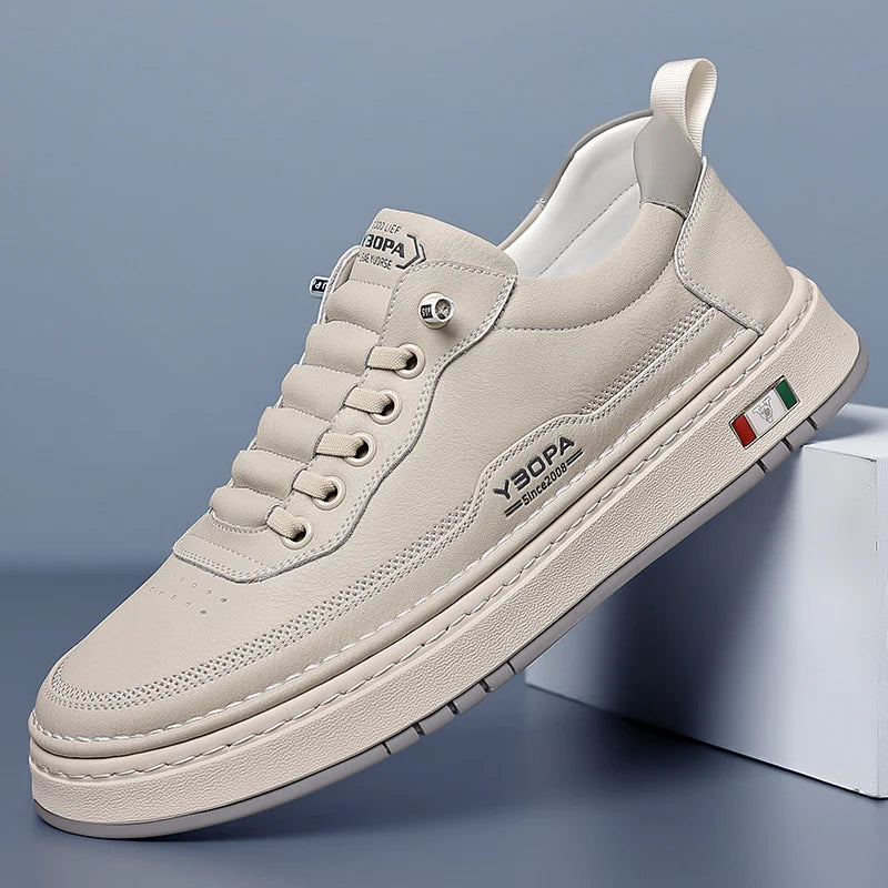 Verona Premium Italian Trainers - elegant profile view showing Italian-inspired styling
