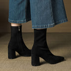 Virelle Suede Block-Heel Boots – Product image 18